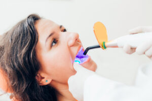 woman at the dentist