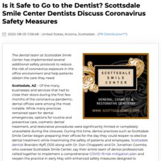 Scottsdale Smile Center dentists discuss office safety measures to reduce the risk of spreading the coronavirus.