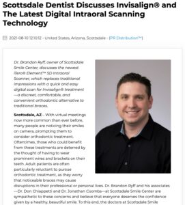 Dentist in Scottsdale discusses iTero<sup>®</sup> digital scanning technology and more discreet alternatives to traditional metal braces, including Invisalign<sup>®</sup> clear aligners.