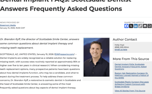 Dr. Brandon Ryff, a restorative and cosmetic dentist in the Scottsdale and Phoenix area, answers frequently asked questions about dental implants.